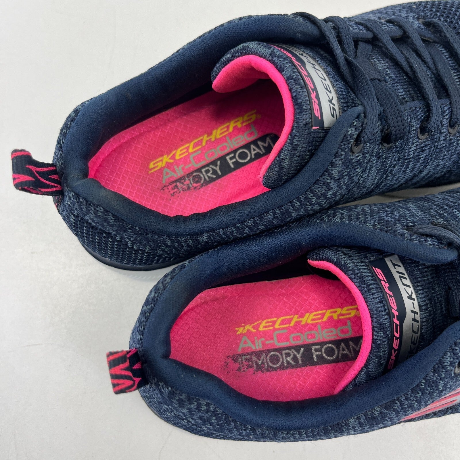 Skechers Dual Lite Trainers Air Cooled Memory Foam Grey & Pink size UK 5 - EU 38
