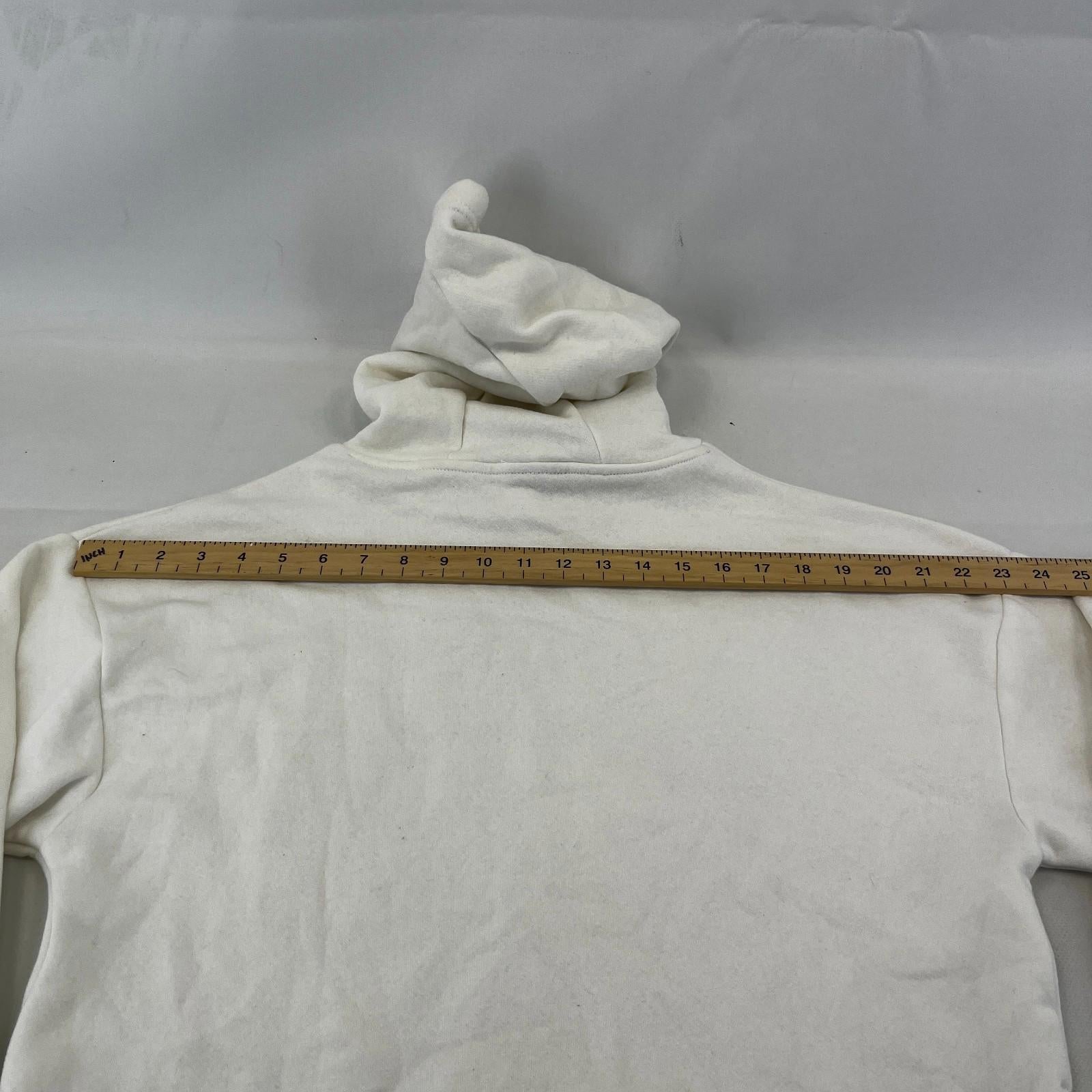 Bench Women's Hoodie Sweatshirt in White with Spellout size 8 Loose Fit - New