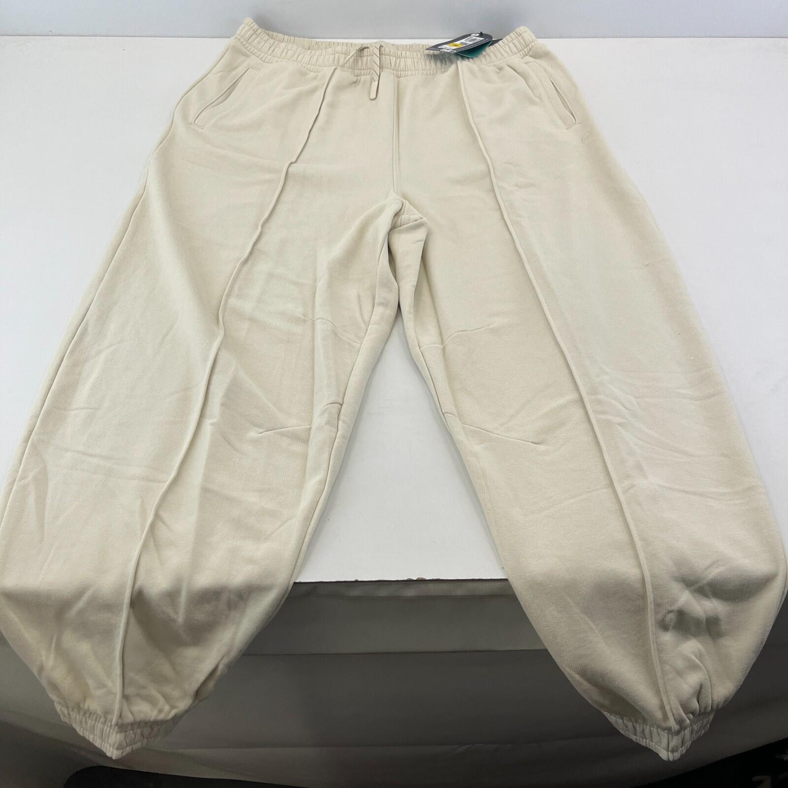 M&S Ladies Goodmove Parachute Joggers Cuffed Trousers Pants Cream UK size 16 New