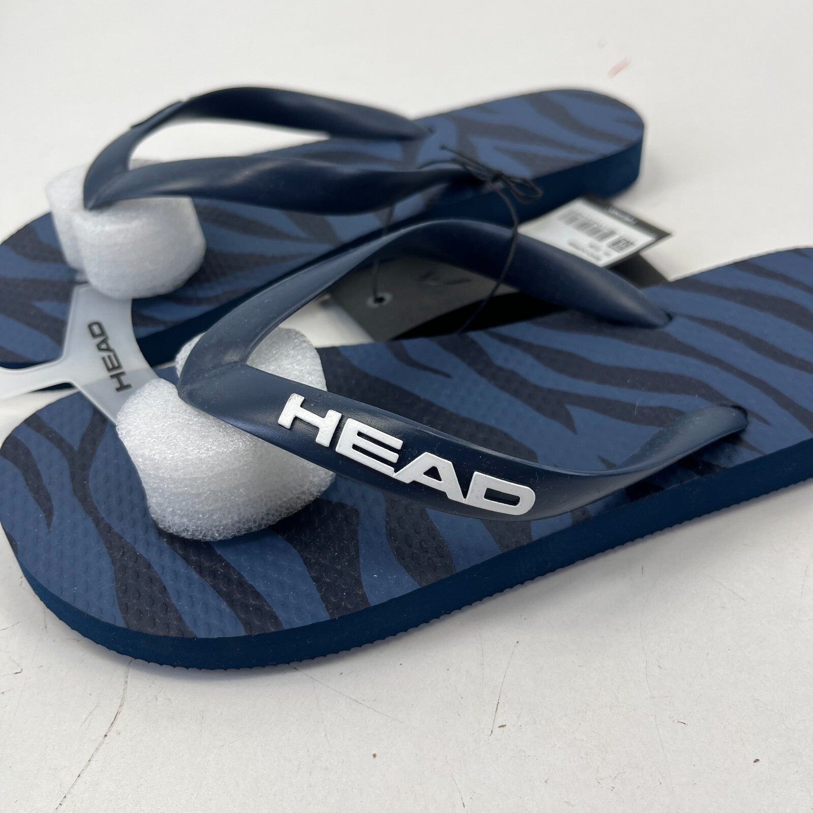 Head Flip Flops Beach Slippers Blue/Black Tiger Stripe Womens size UK 5 EU 37/38