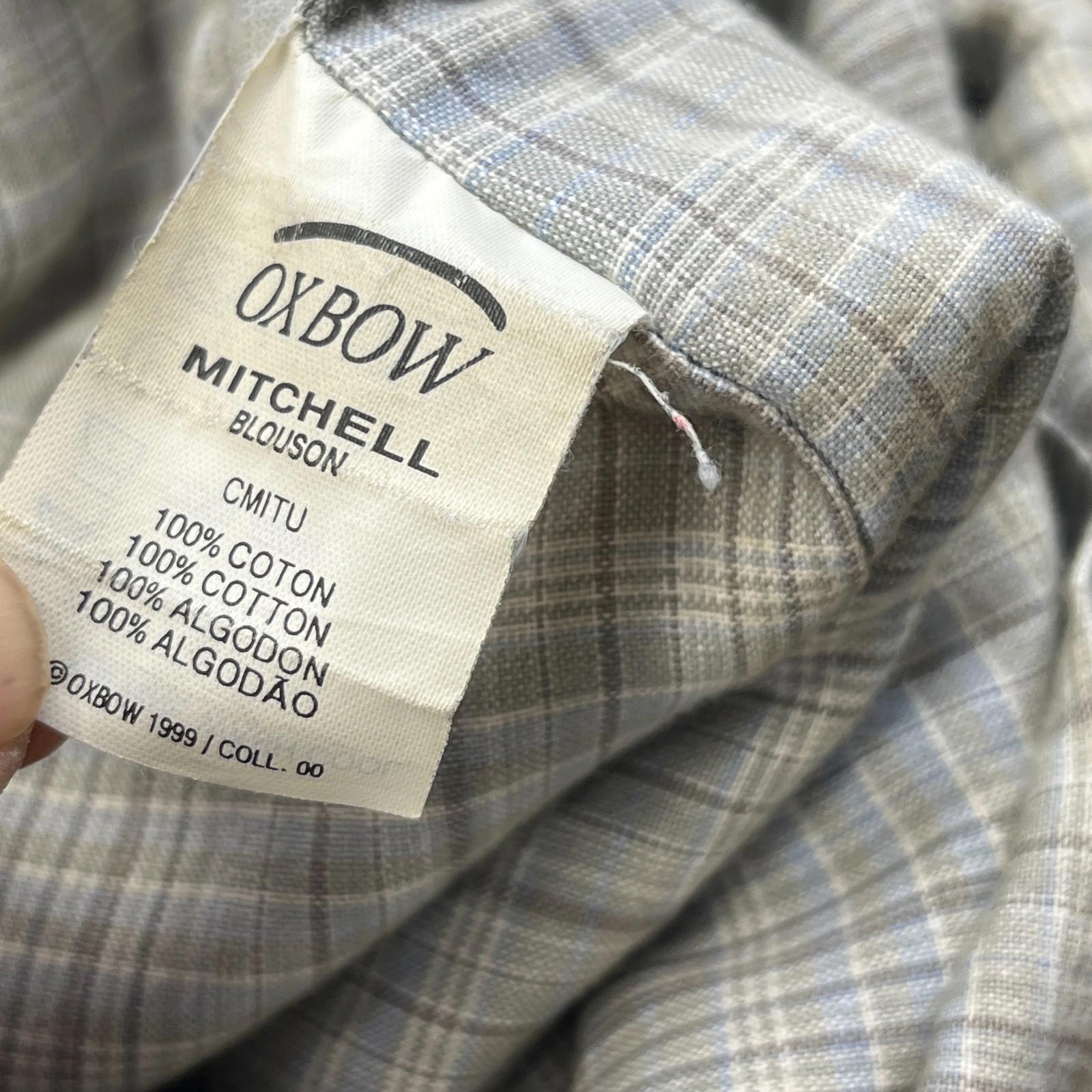 Oxbow Corduroy Trucker Chore Jacket US size L Blue Long Sleeve 100% Cotton