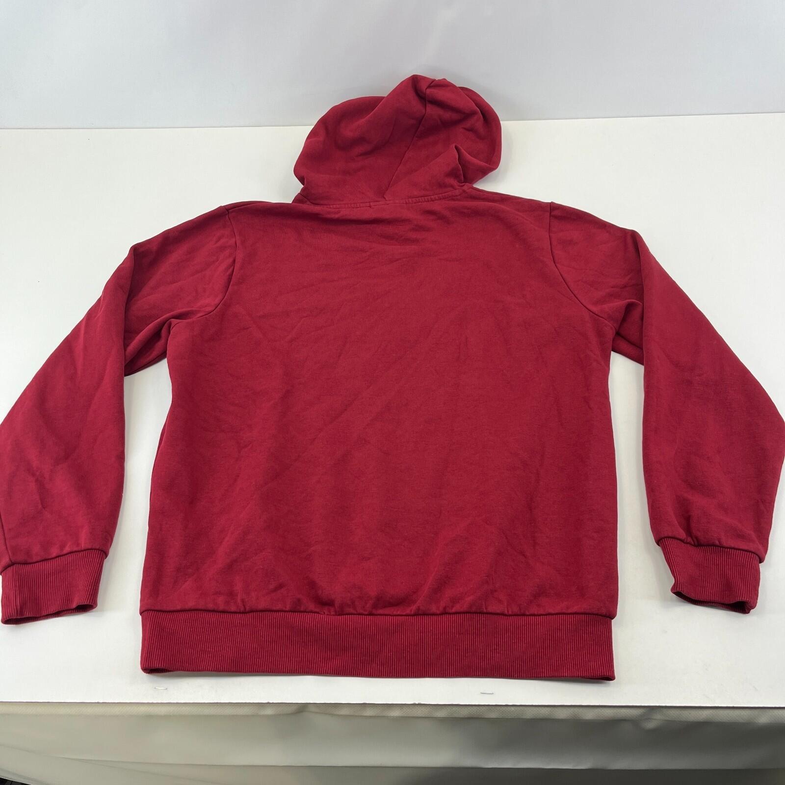 Fila Retro Men's Spellout Hoodie in Red size Small - Near Mint