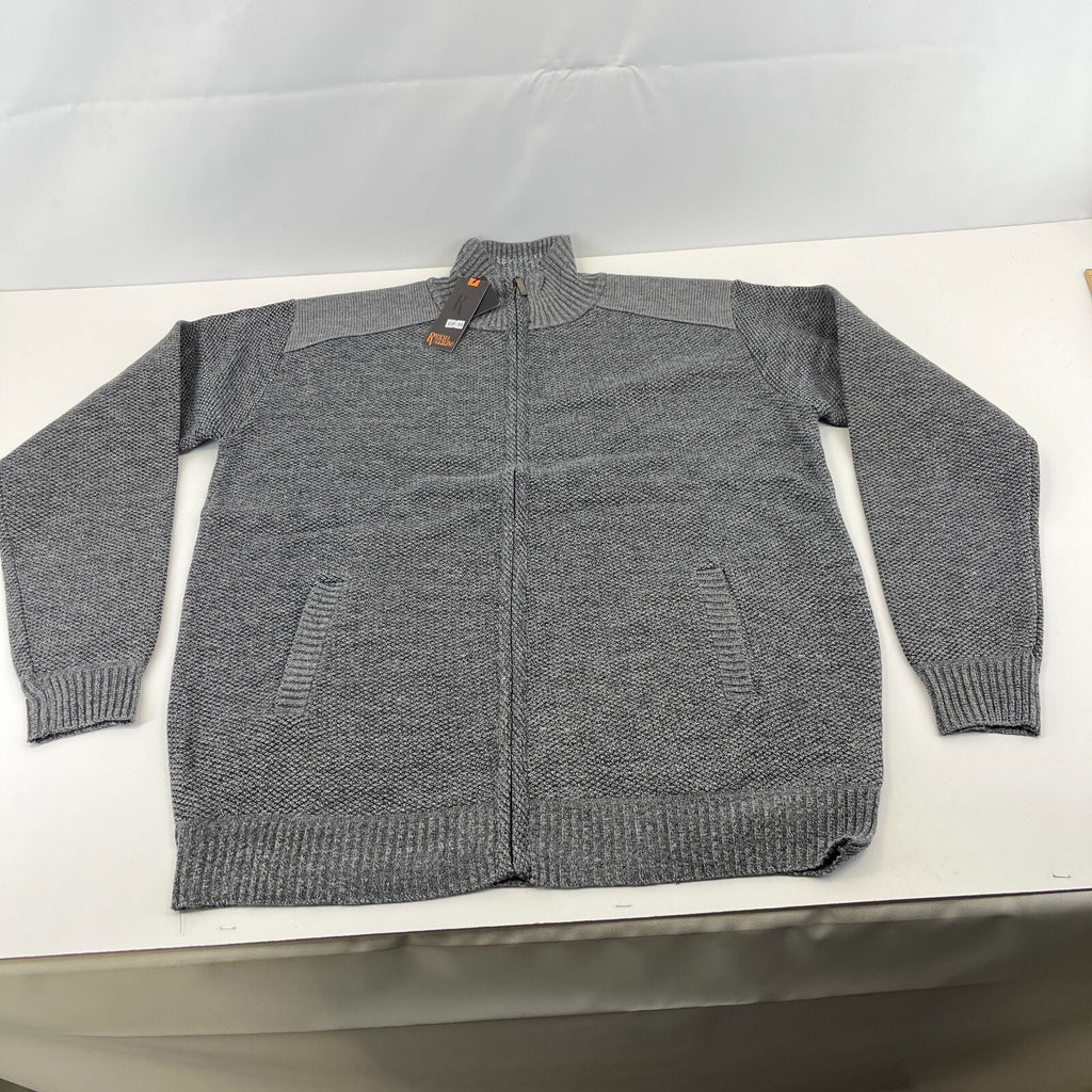 Raphael Valencino Thermal Fleece Lined Jacket Grey Long Sleeve Mens 2XL - New