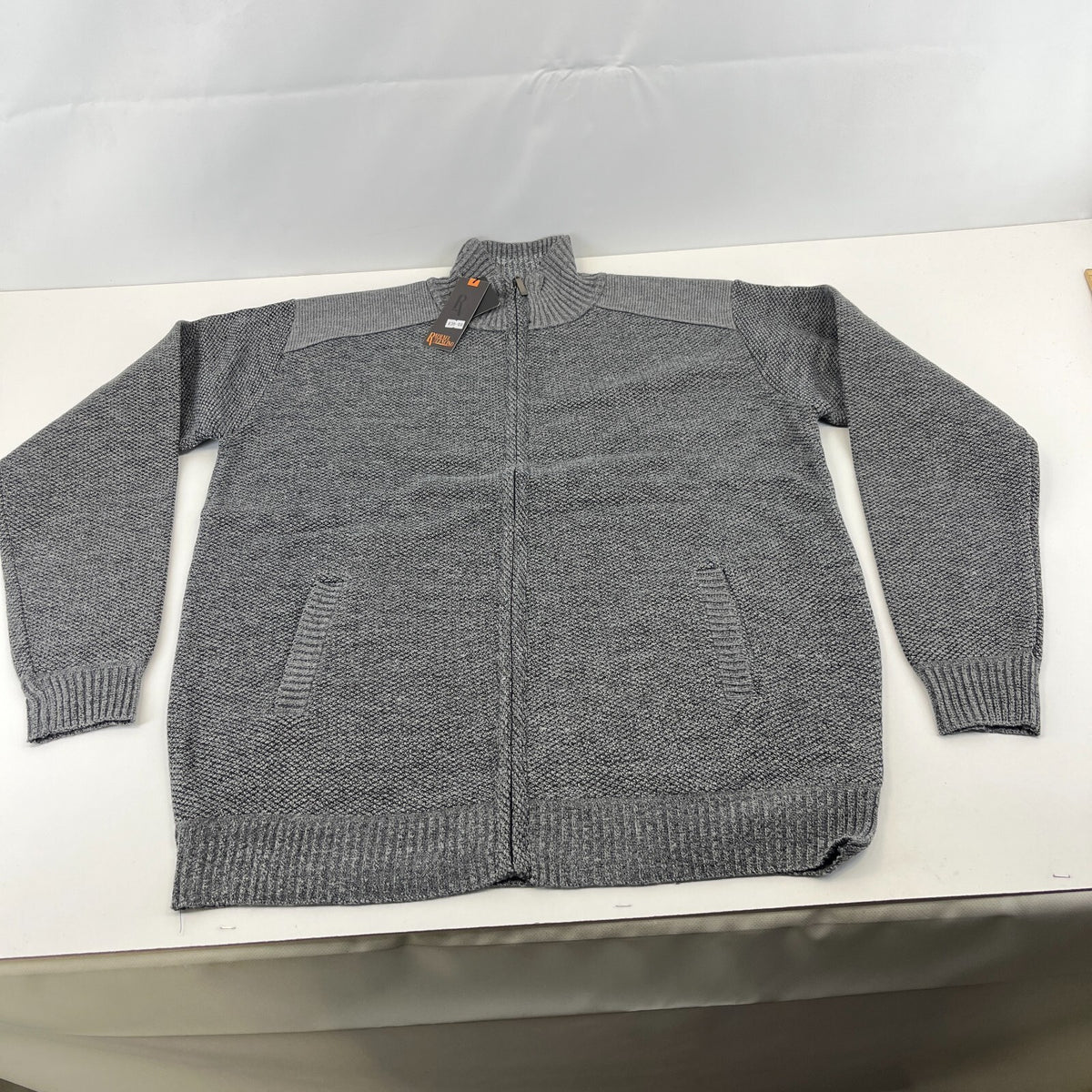 Raphael Valencino Thermal Fleece Lined Jacket Grey Long Sleeve Mens 2XL - New