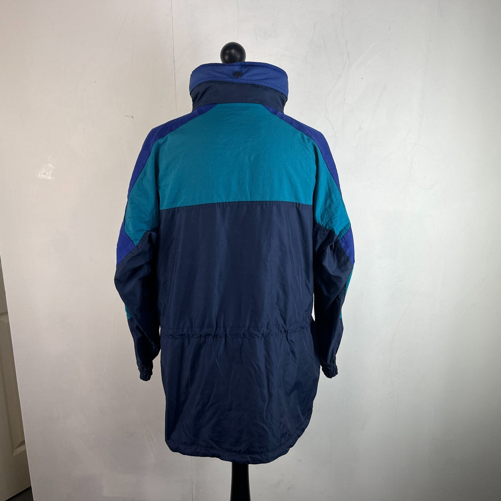 Columbia Parka Coat Womens US size L (UK 2XL) Oversized Waterproof Blue Jacket