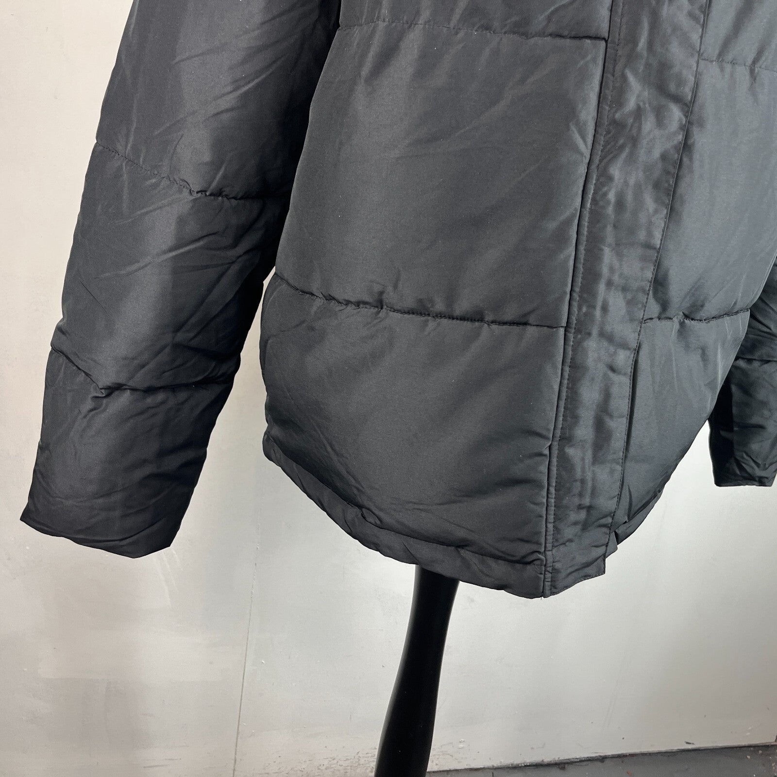 Ellesse Womens Hooded Quilted Padded Puffer Jacket in Black UK 16 - Near Mint