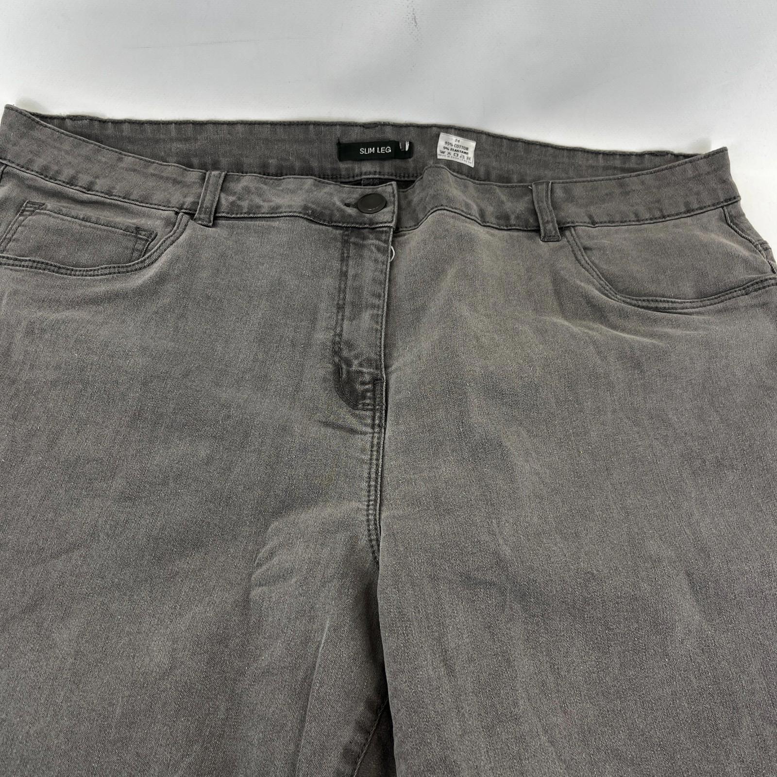 Marks & Spencer Grey Slim Leg Jeans - UK size 24 - BNWOT