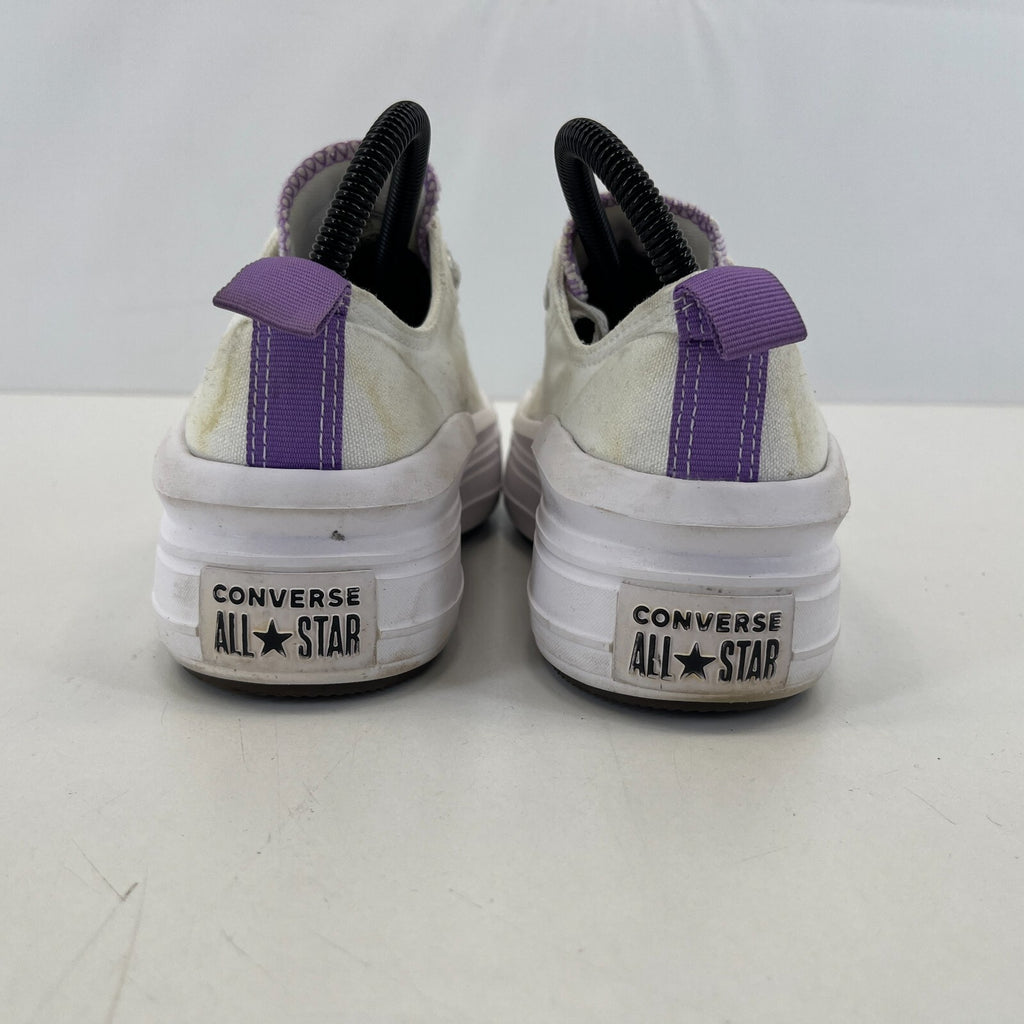 Converse All Star Platform Womens Trainers White & Purple size UK 5 EU 38