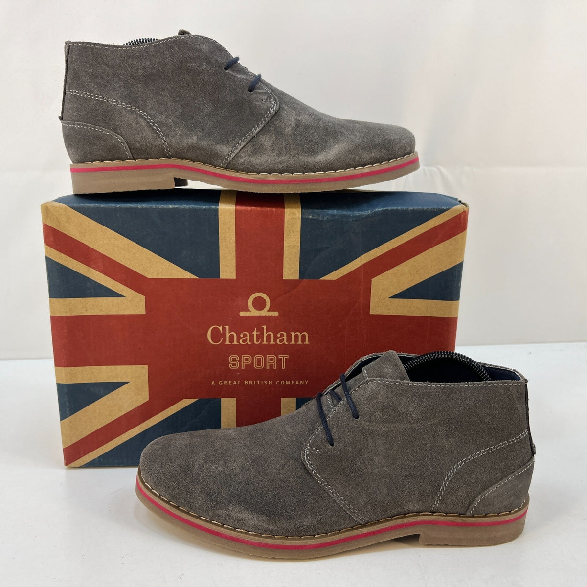 Chatham Dulwich Suede Leather Ankle Boots in Dark Grey size UK 8 EU 42