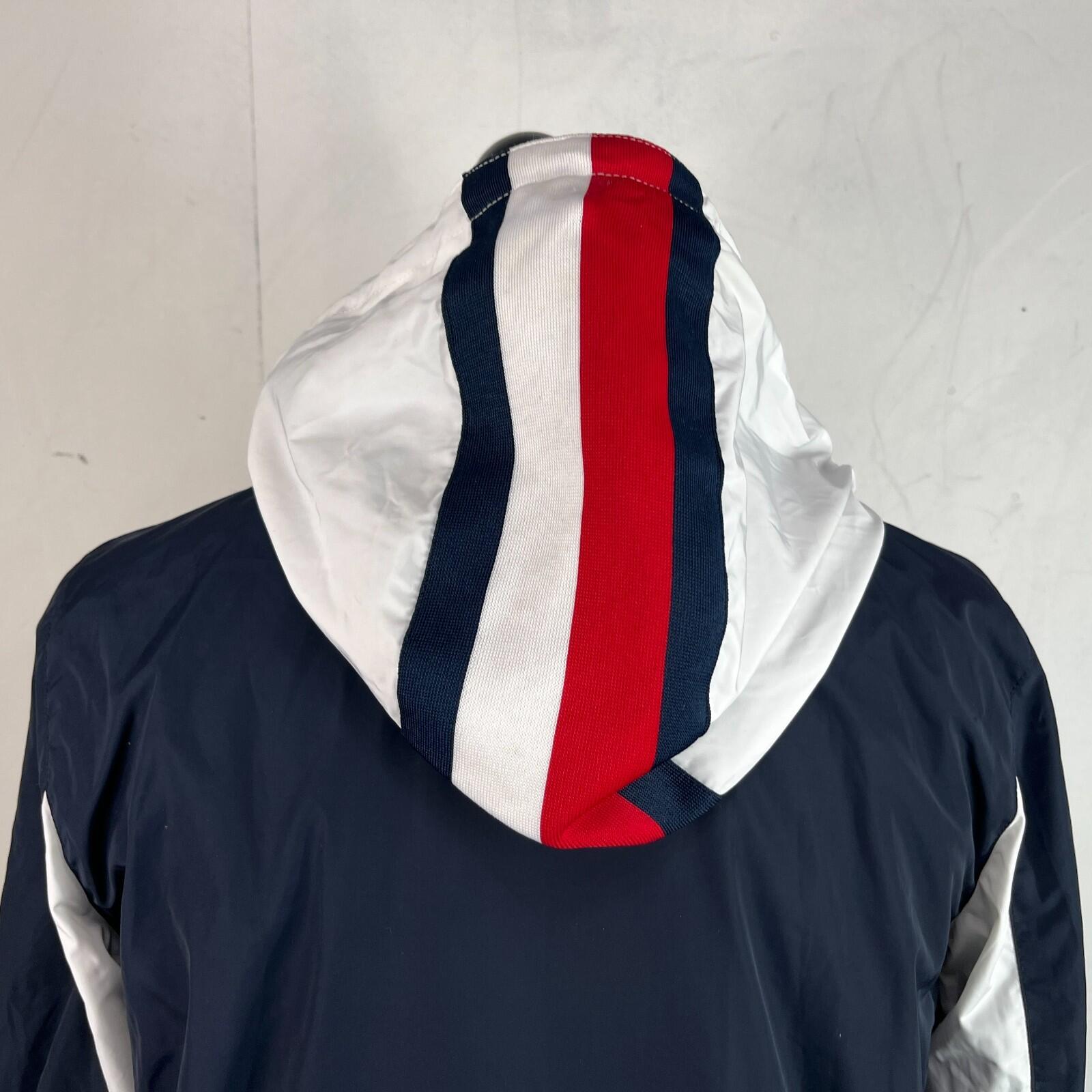 Tommy Hilfiger Waterproof Windproof Hooded Jacket Windbreaker size S Black/White
