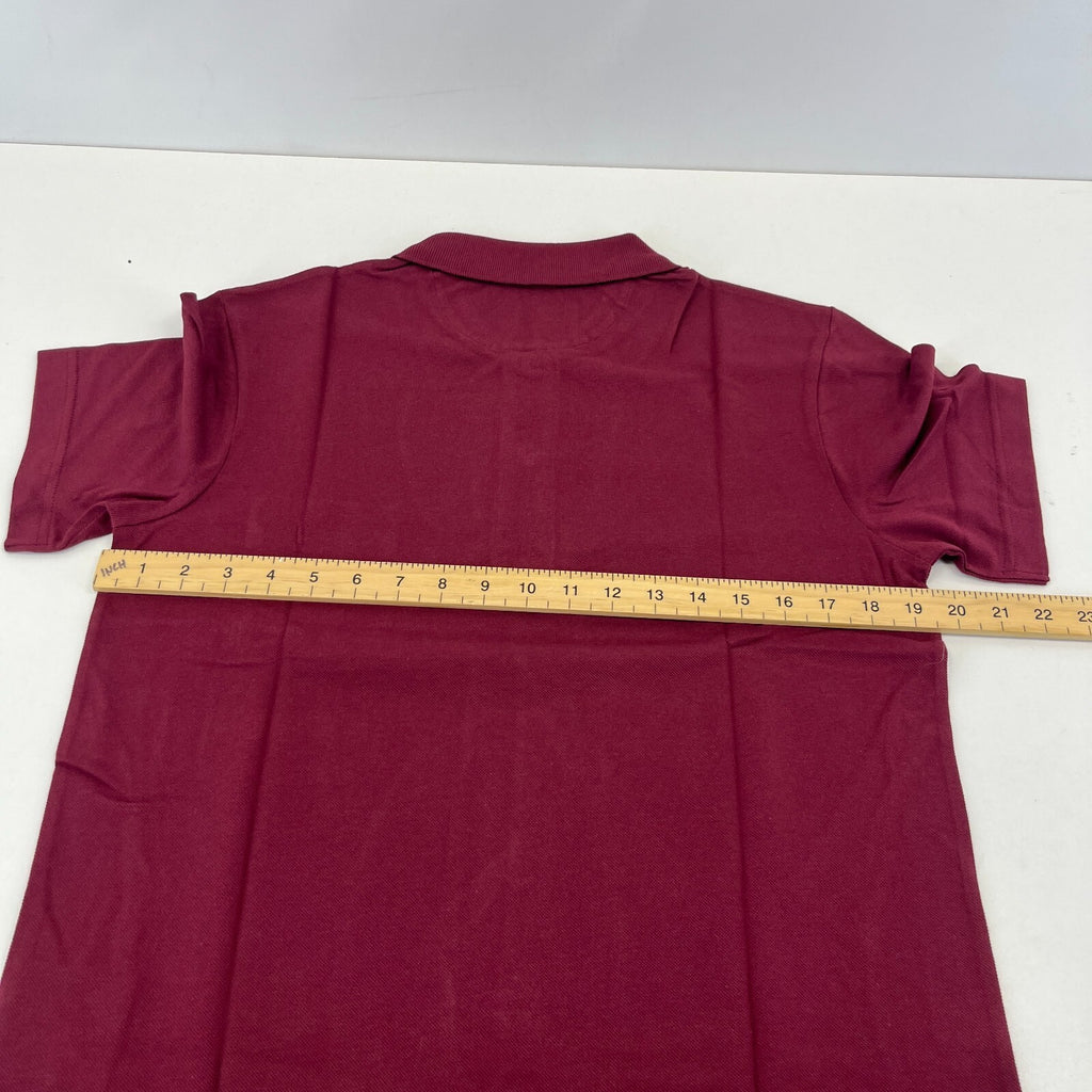 Genuine Jaguar Mens Core Polo Shirt in Maroon Burgundy Red size Small