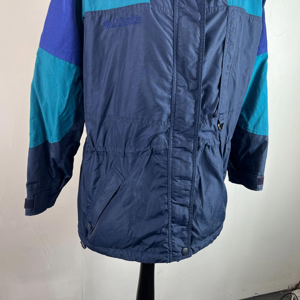 Columbia Parka Coat Womens US size L (UK 2XL) Oversized Waterproof Blue Jacket