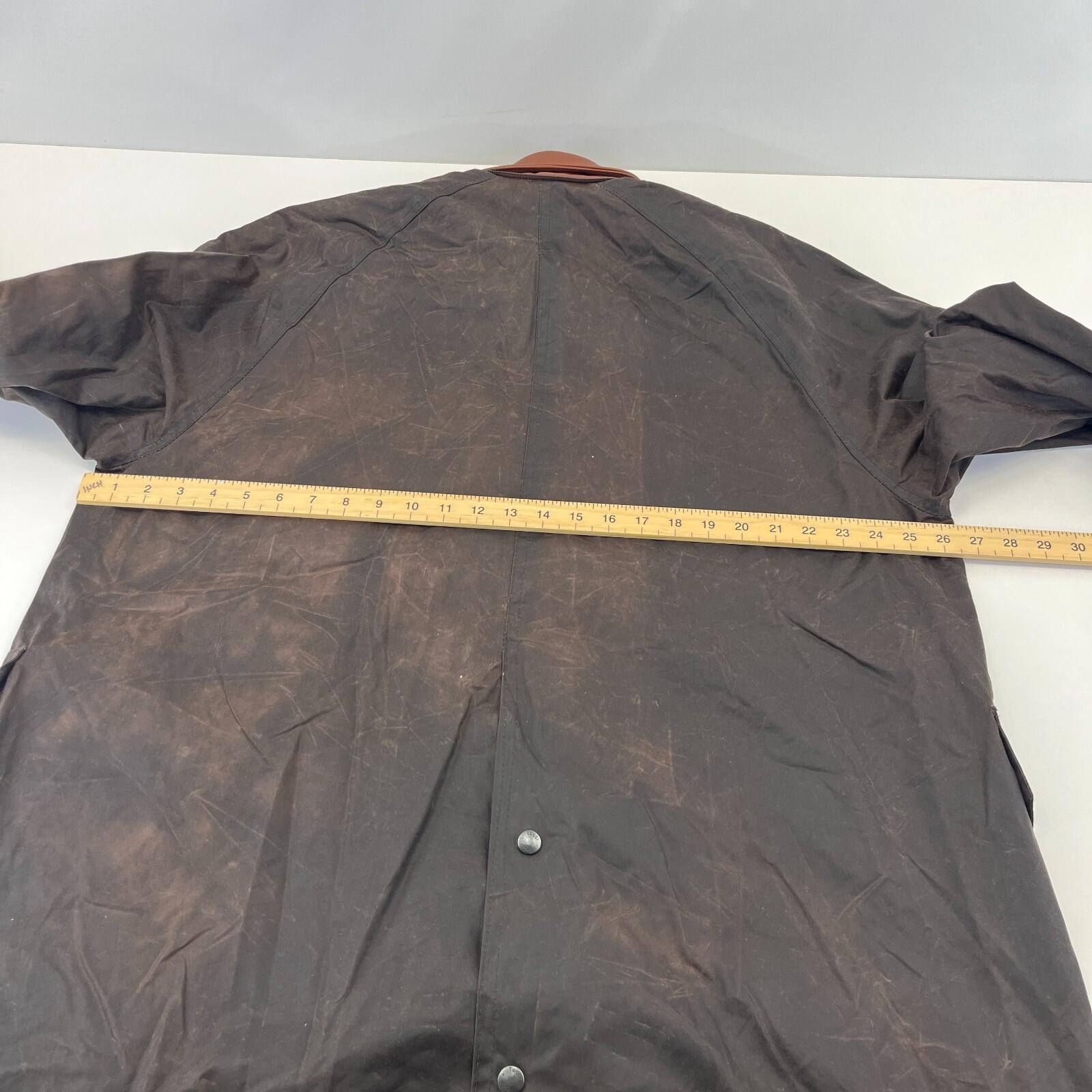 Toggi Wax Jacket Overcoat size L Brown Equine Horses Hunting Country Walking