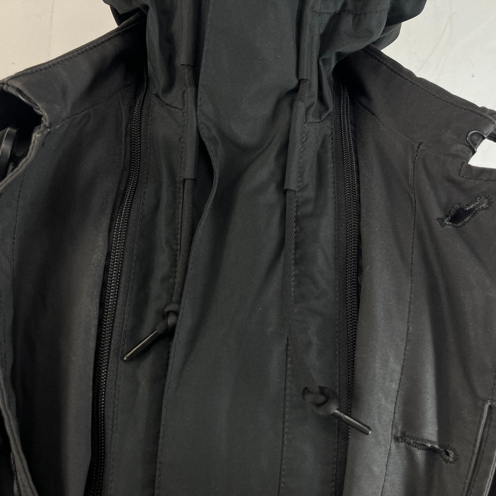 Superdry Idris Elba The Director Raincoat Jacket w/ Removable Hood Black size M