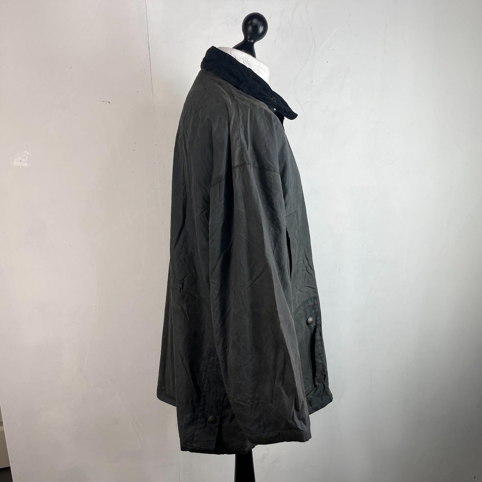 Mc Orvis Wax Jacket Mens size XL Black Waxed Riding Outdoor Coat England