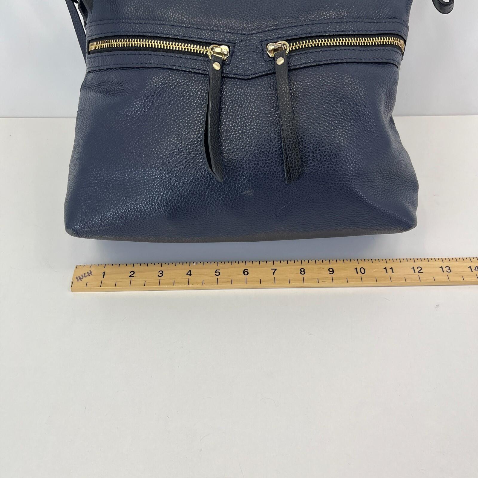Radley Navy Blue Leather Shoulder Hand Bag 12" wide