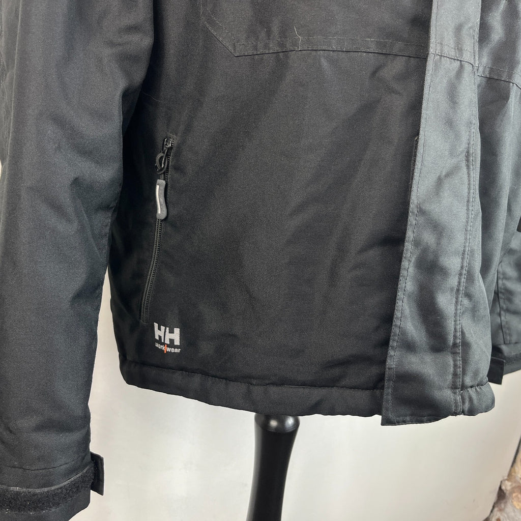 Helly Hansen Workwear Jacket Men's size XL Black Chore Coat Quilt Lined