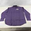 Cotton Valley Long Sleeve Shirt Purple Weave Button Down Collar UK size Large