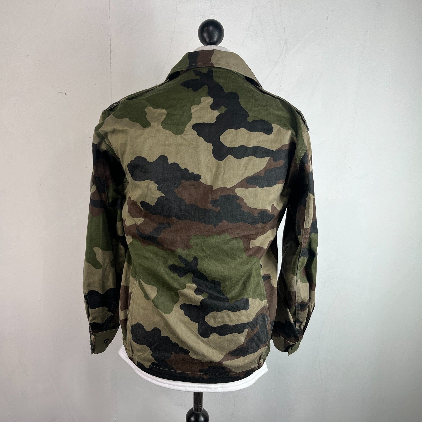 Vintage French Army Bomber Jacket Camo size 96C (M) Chore Military Utility Men