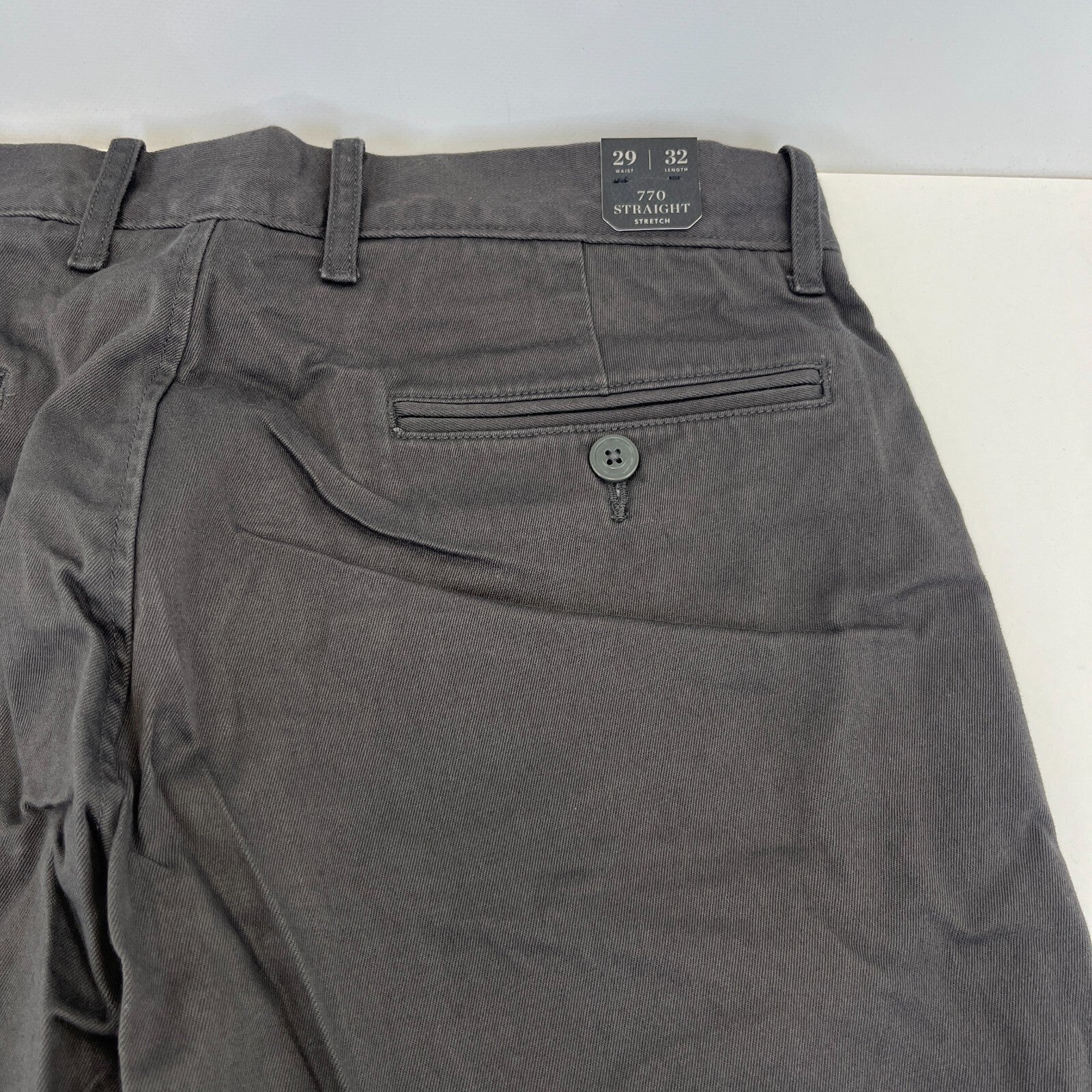 J Crew 770 Straight Fit Stretch Chino Trousers in Grey W29" L32" New with Tags