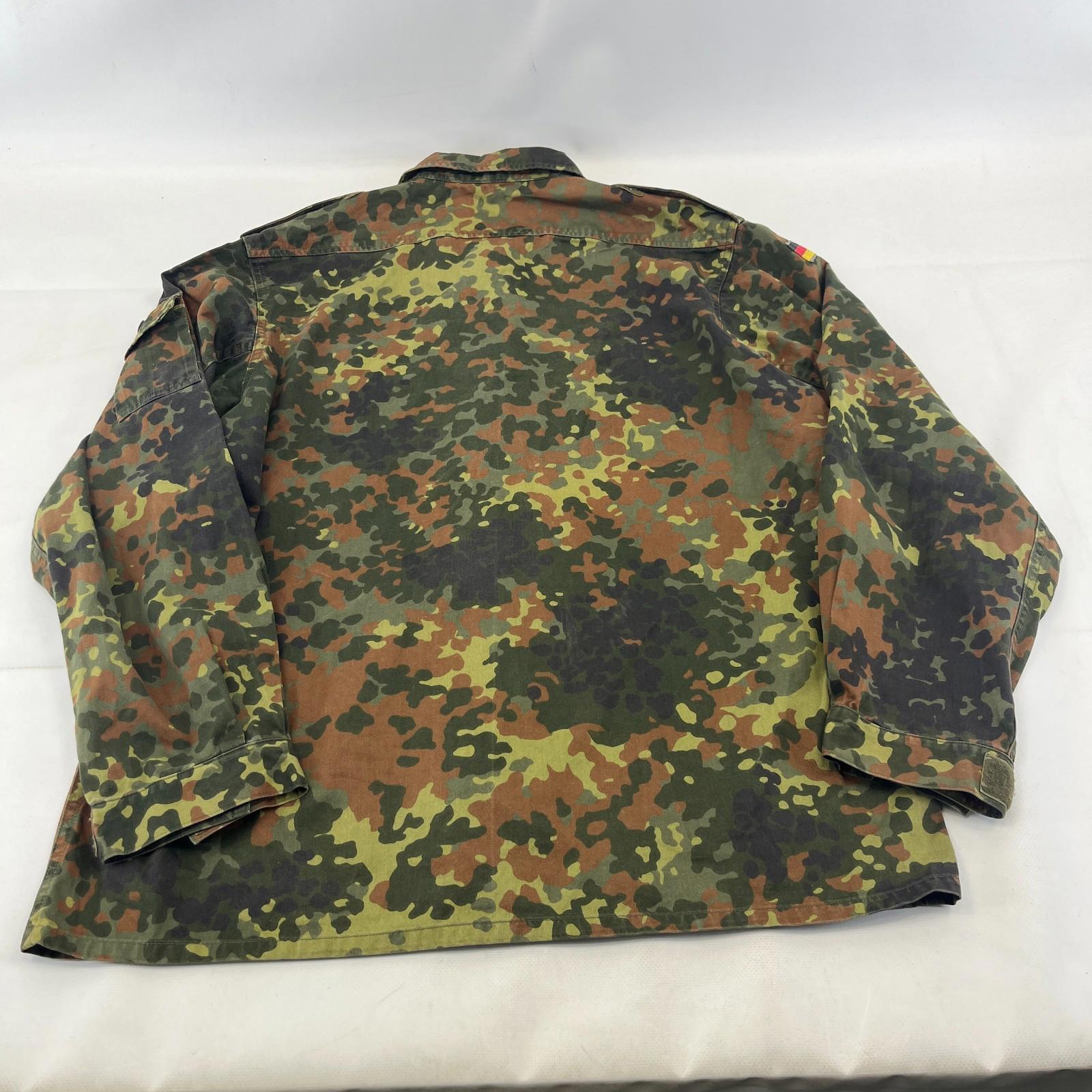 Vtg German Army Flecktarn Camouflage Summer Jacket Combat Green size M