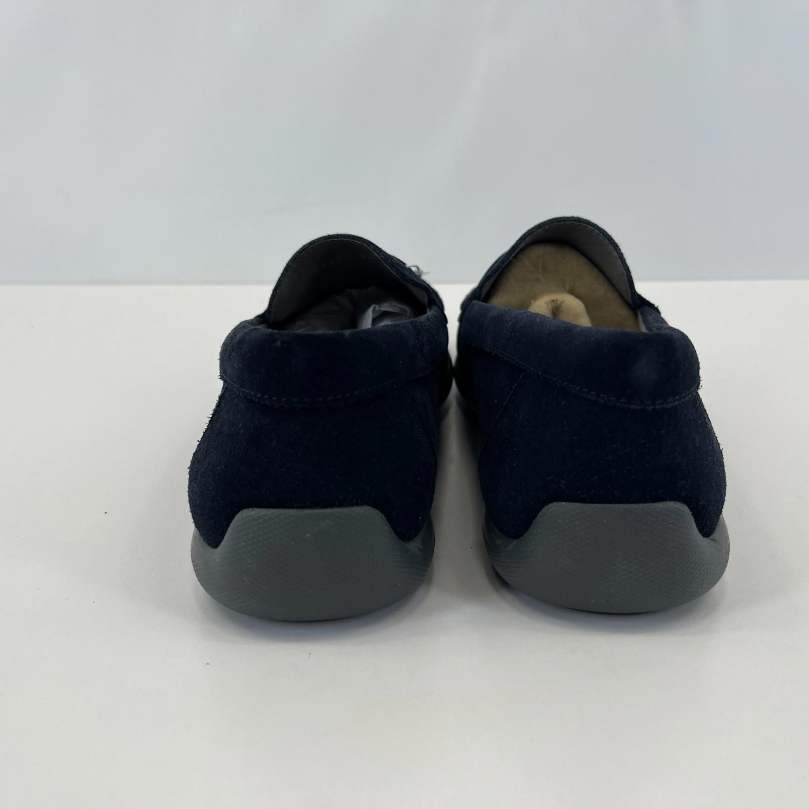 Geox Men's U Devan A Suede Moccasin Loafers Navy Blue size UK 9  EU 43