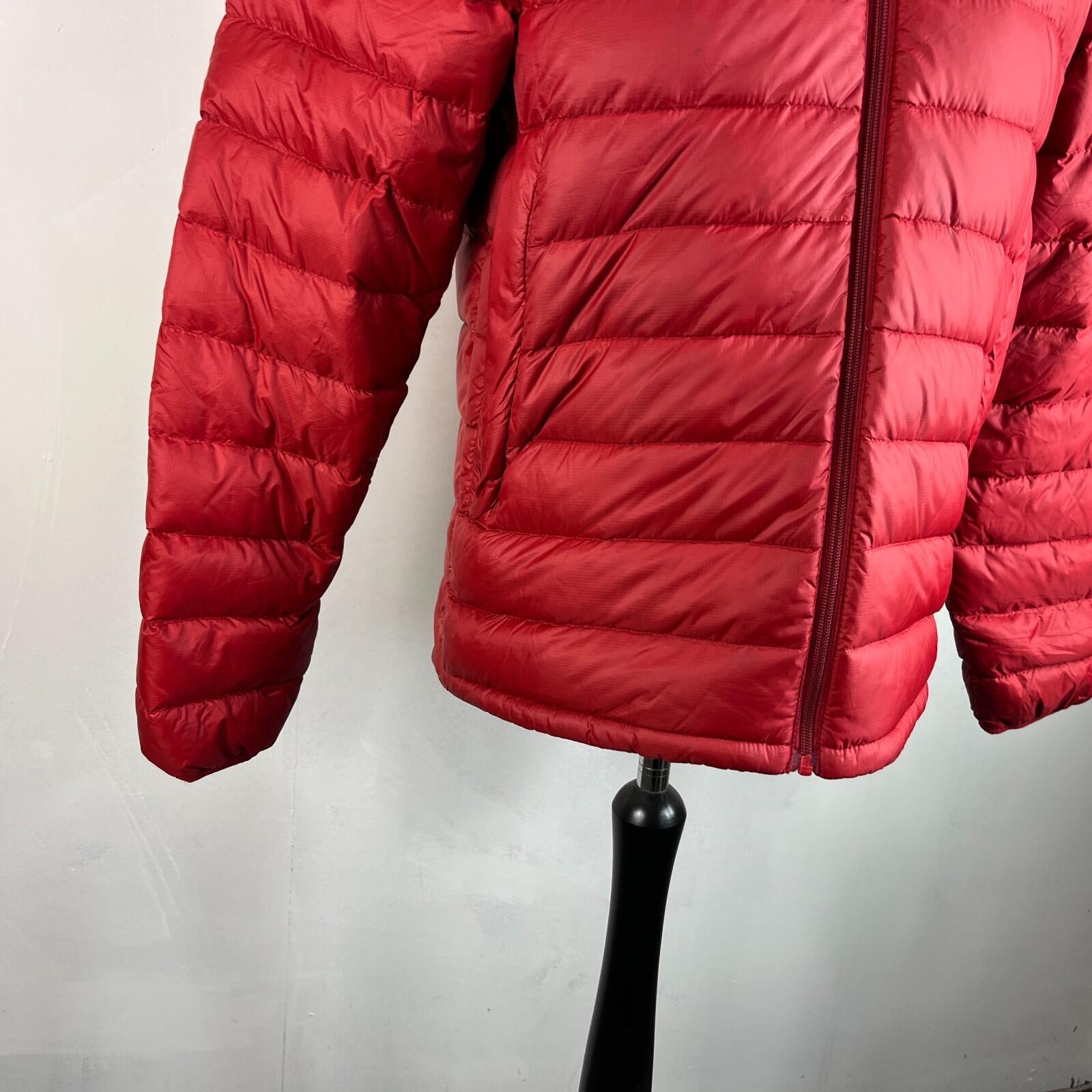Abercrombie & Fitch Lightweight Series Down Puffer Jacket in Red Hooded size L