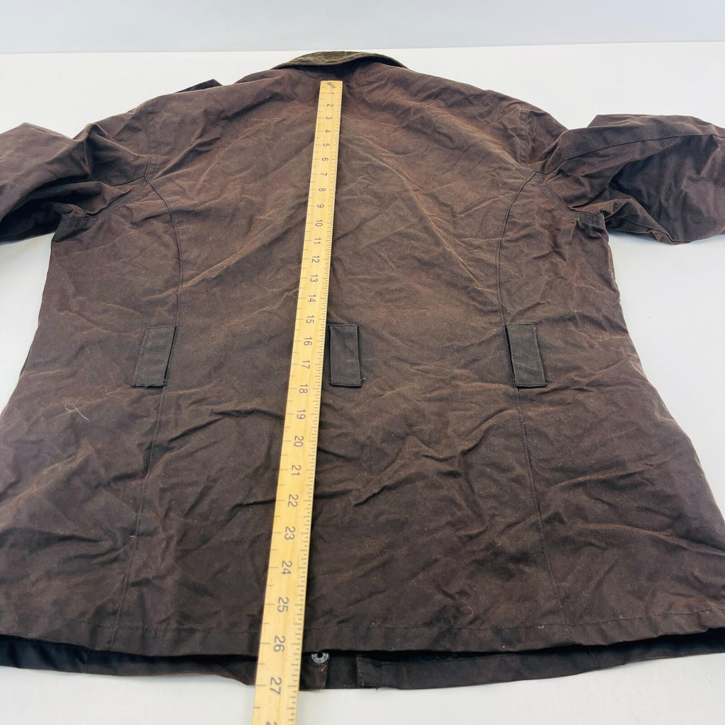 Crane Womens Waxed Cotton Jacket in Brown size Medium