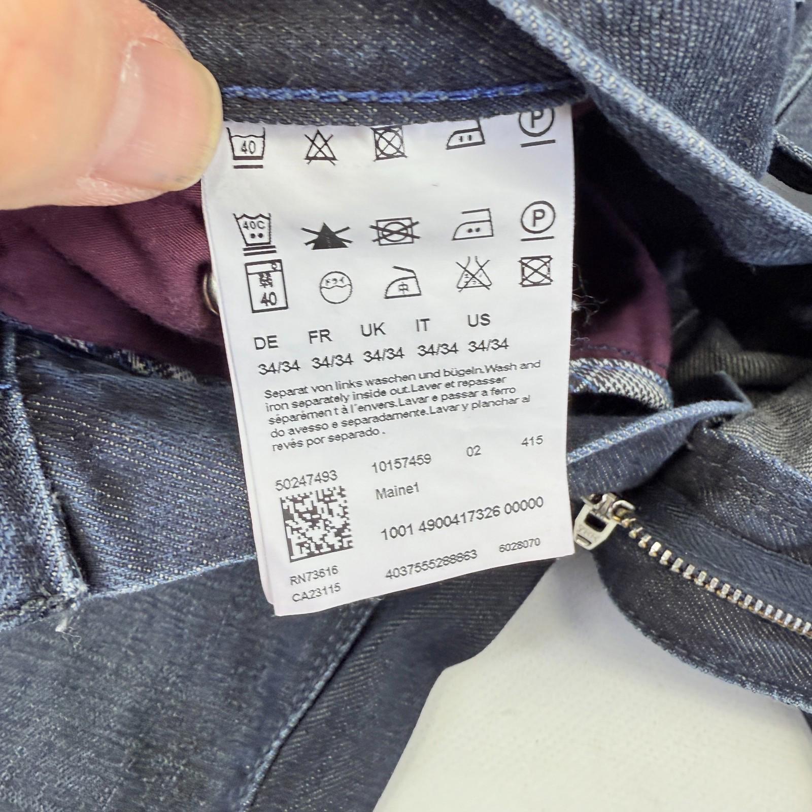Hugo Boss Maine 1 Jeans W34" L32" Dark Blue Denim Zip Fly