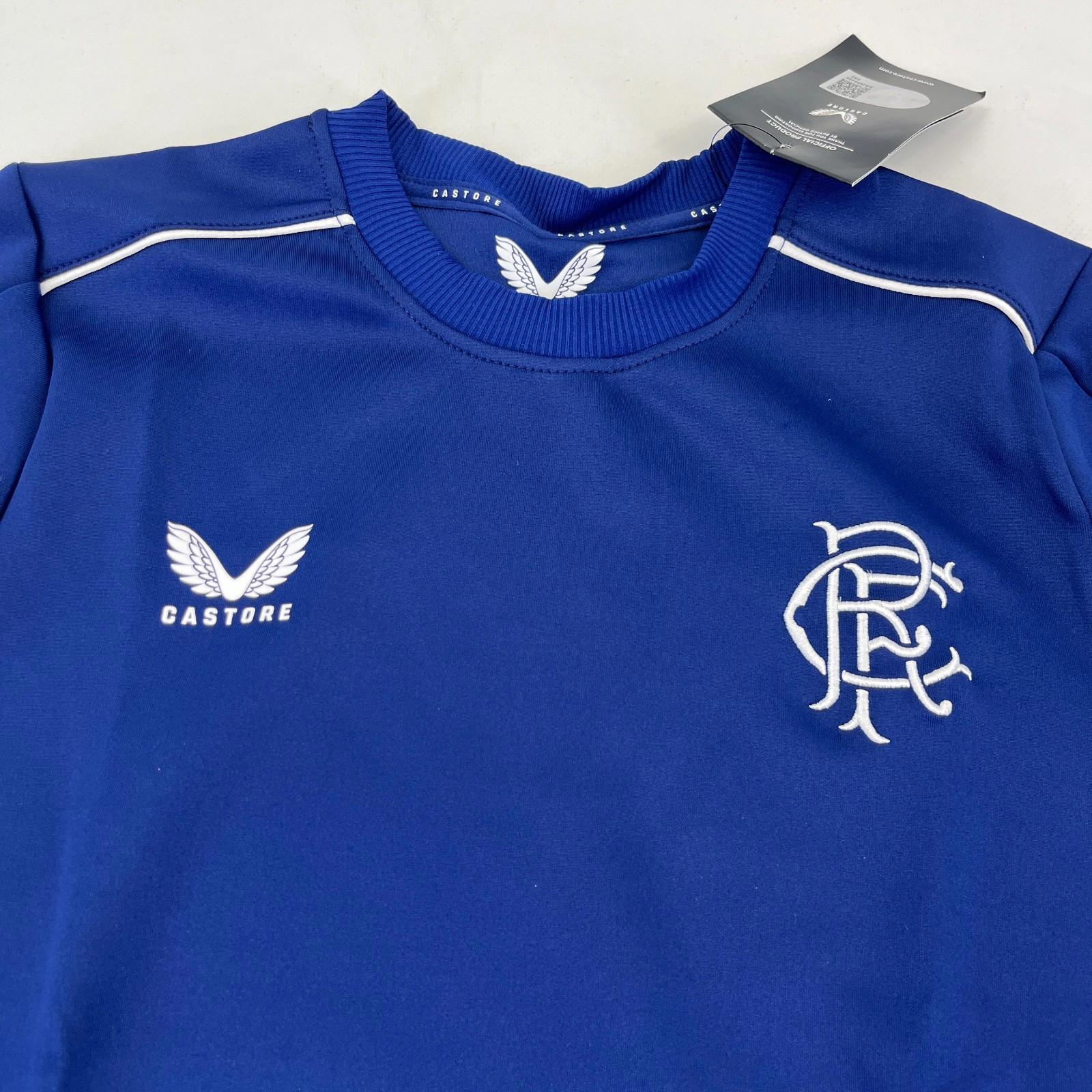 Rangers FC Football Club Kids Matchday Sweatshirt Top in Blue size Junior L