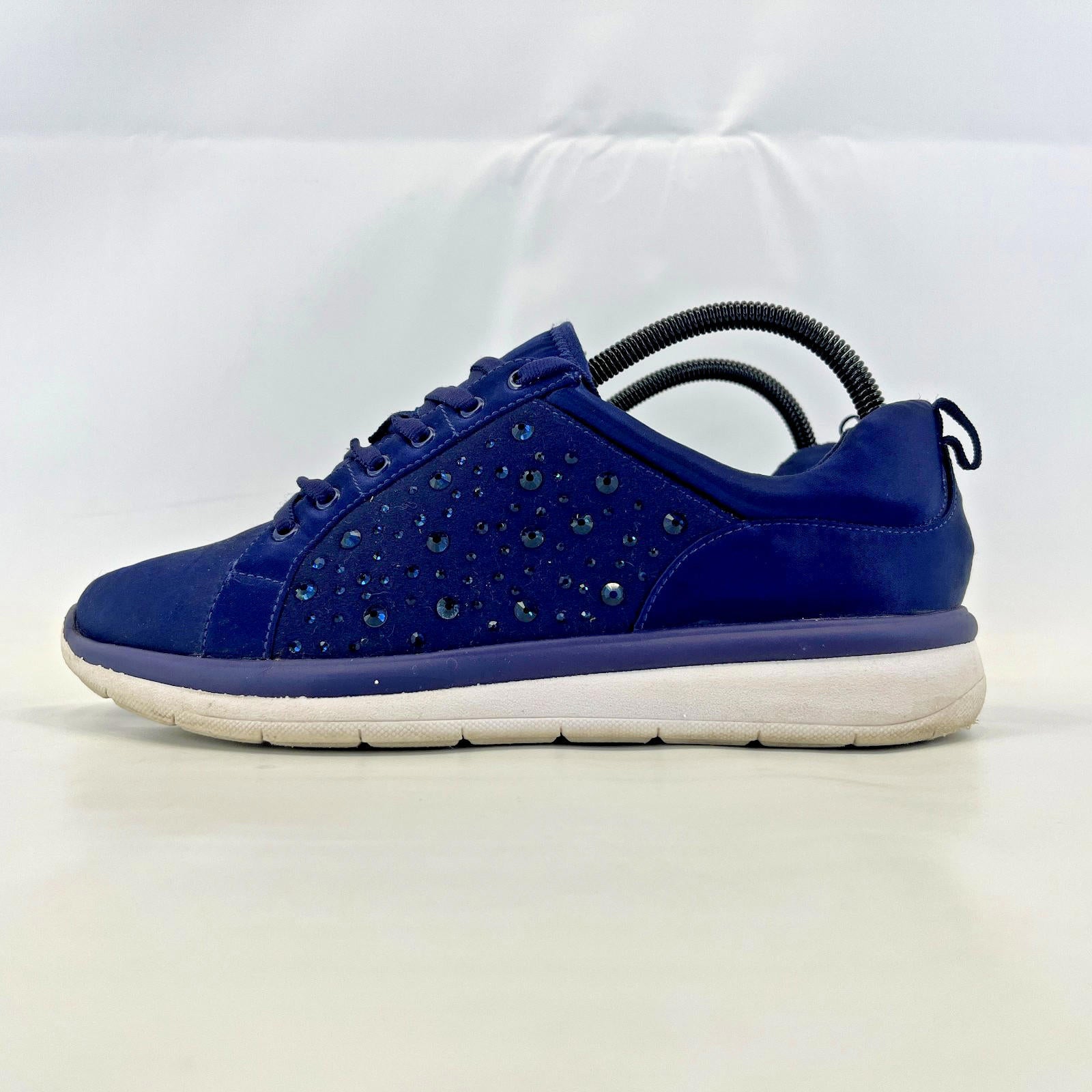 Clarks Women's Trainers Casual Shoes Navy Blue with Diamantes size UK 6 D