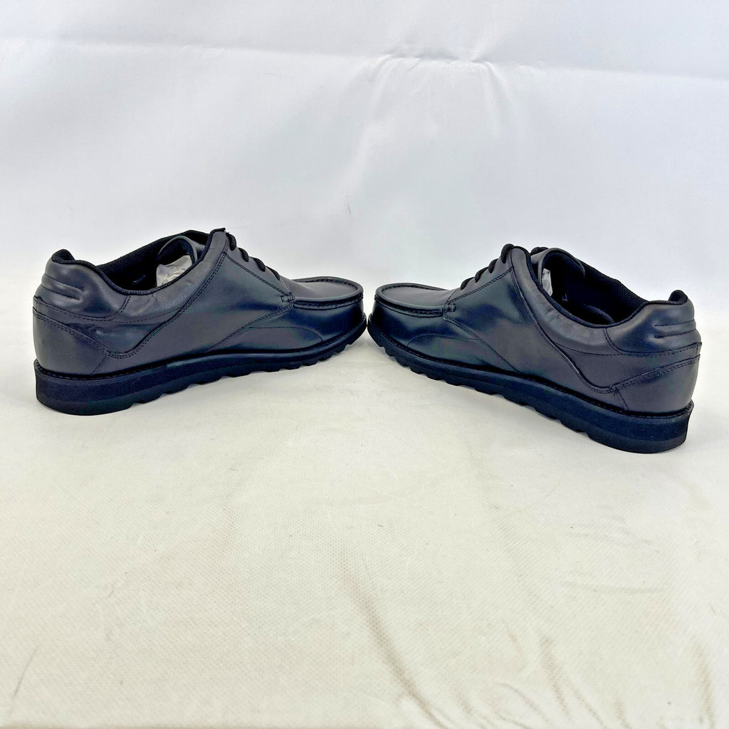 Pretty Green Harrow Lace Up Shoes Moccasin Loafers Men's Black Leather size 9.5