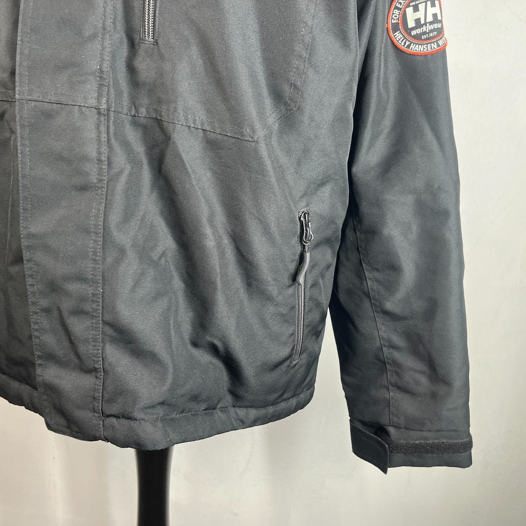 Helly Hansen Workwear Jacket Men's size XL Black Chore Coat Quilt Lined