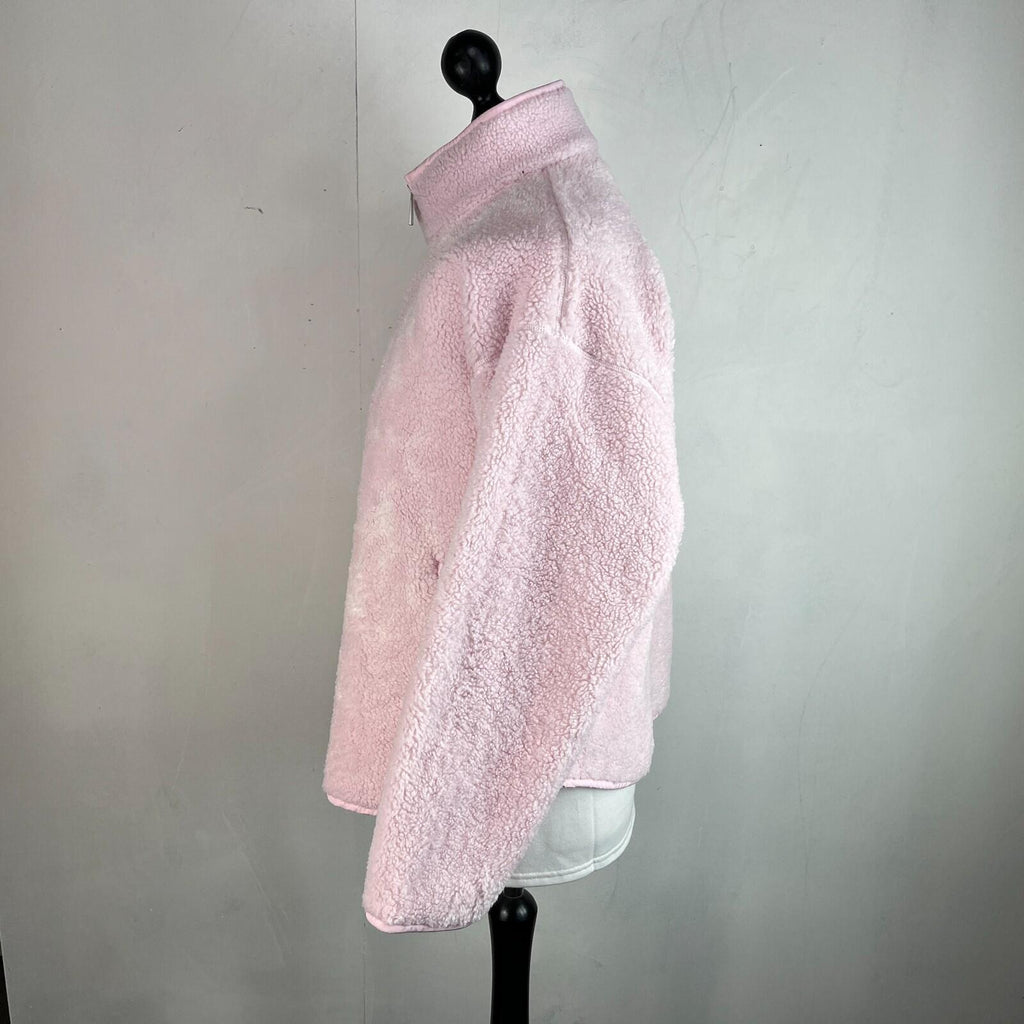 Sweaty Betty Plush Frost Pink Heavy Fleece Long Sleeve Half Zip Size M/12