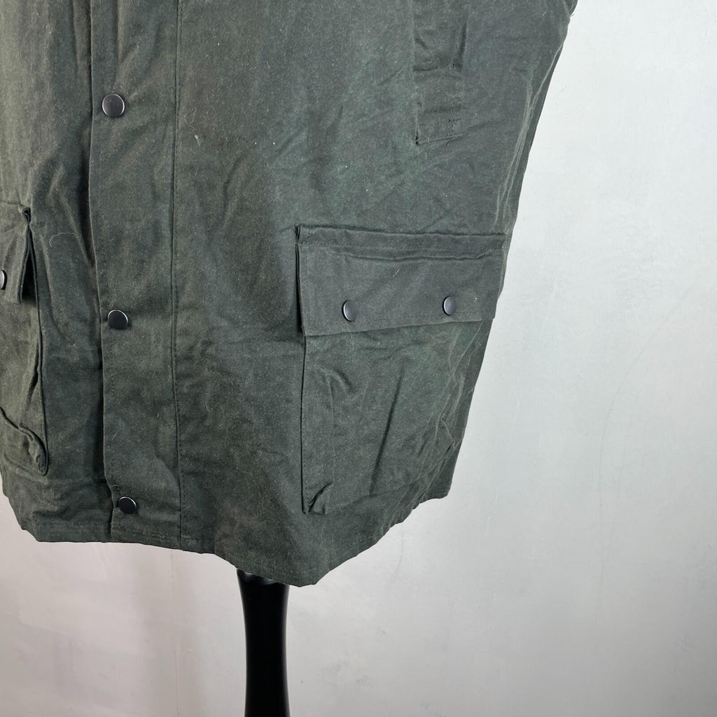 Greenbelt Waxed Gilet in Green size XL Mens Country Vest Tartan Lined Shooting