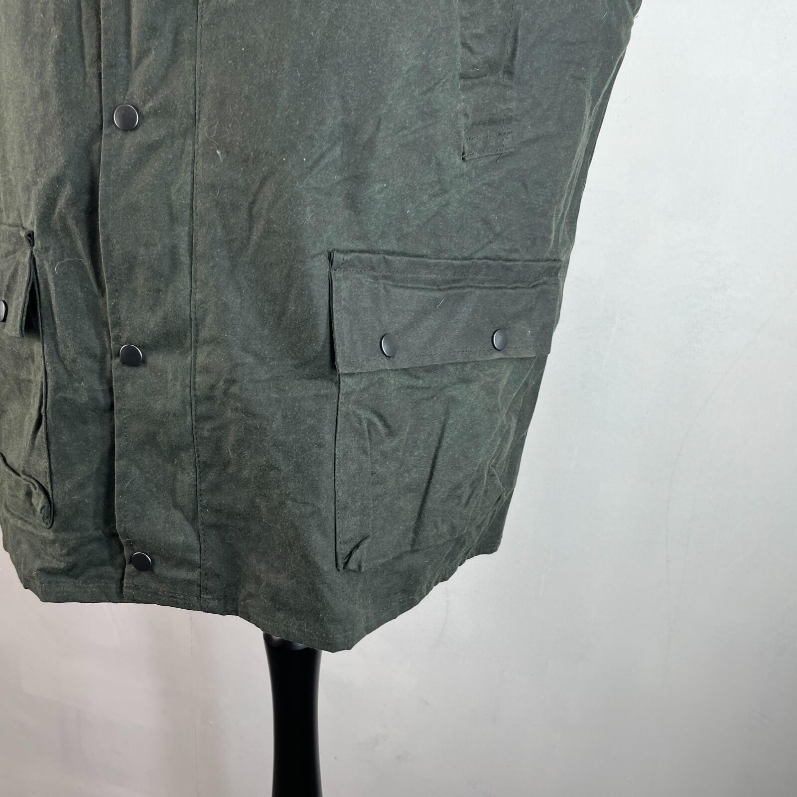 Greenbelt Waxed Gilet in Green size XL Mens Country Vest Tartan Lined Shooting