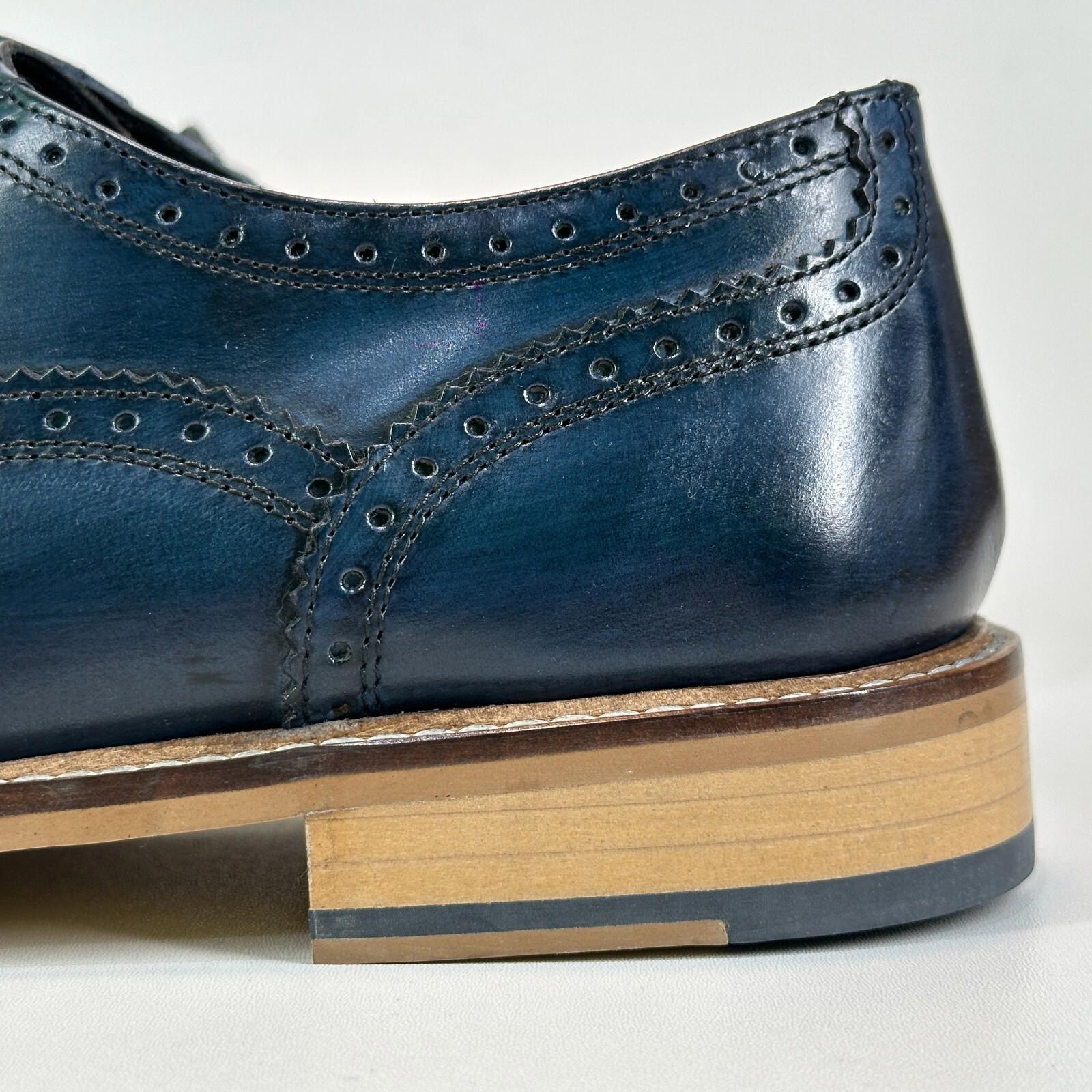 Ikon Buster Brogues Shoes in Navy Blue Smart Casual Lace Up size 6 - NEW in Box