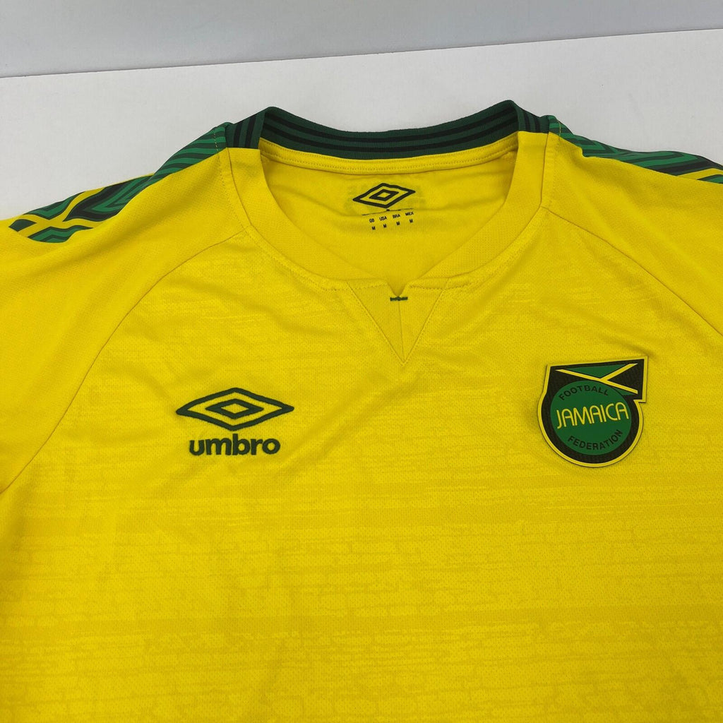 Jamaica Football Shirt size M Yellow Green Home 2021-2022 Mens Soccer Umbro