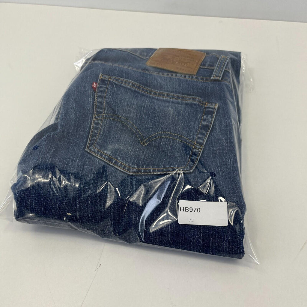 Levis 511 Premium Big E Slim Fit Jeans W34 L32 Blue Denim Straight Leg Mens