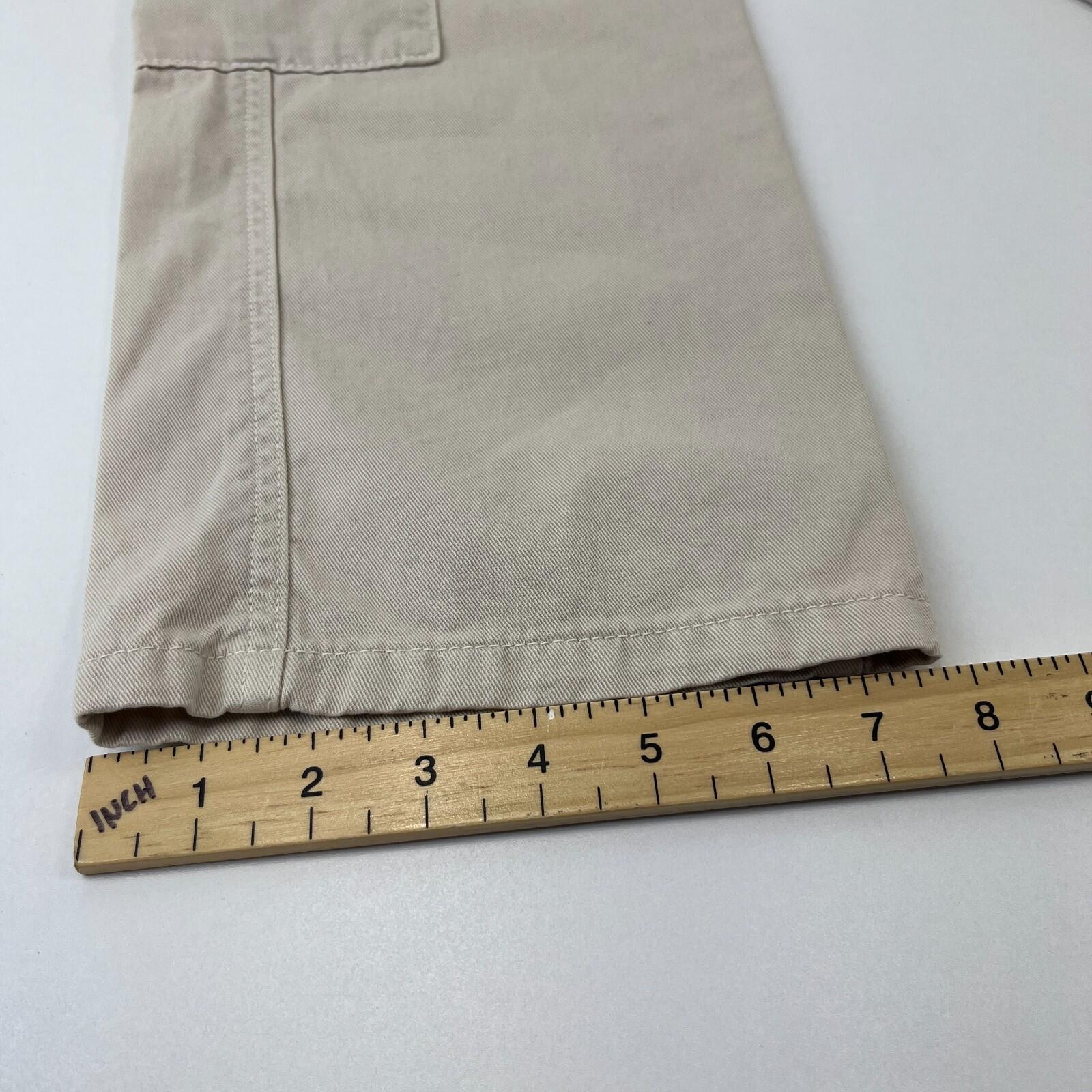 Stradivarius Cargo Chino Trousers in Light Beige UK size 6 Leg 31"