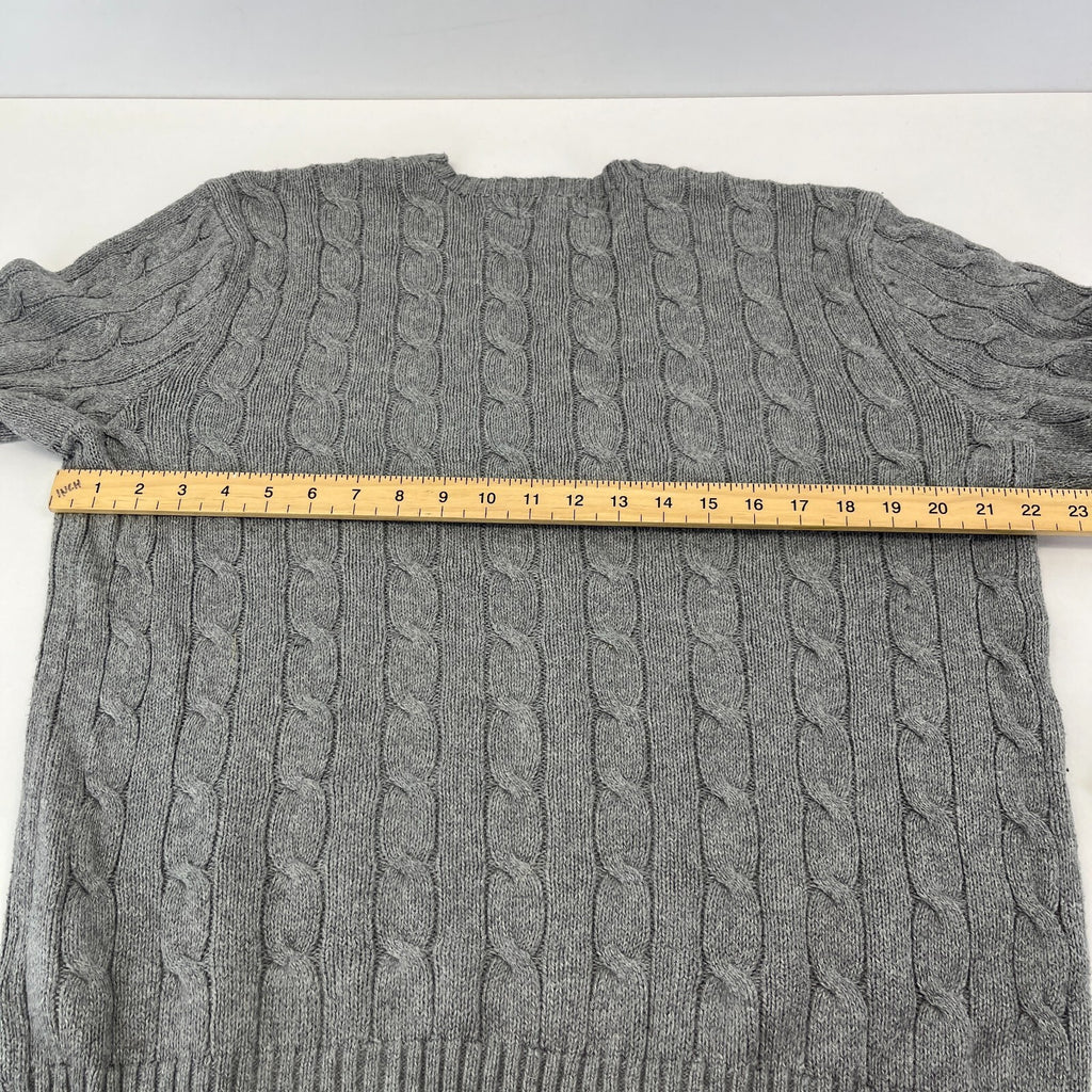 Polo Ralph Lauren 100% Cotton Jumper Men's size M in Grey Crew Neck Sweater