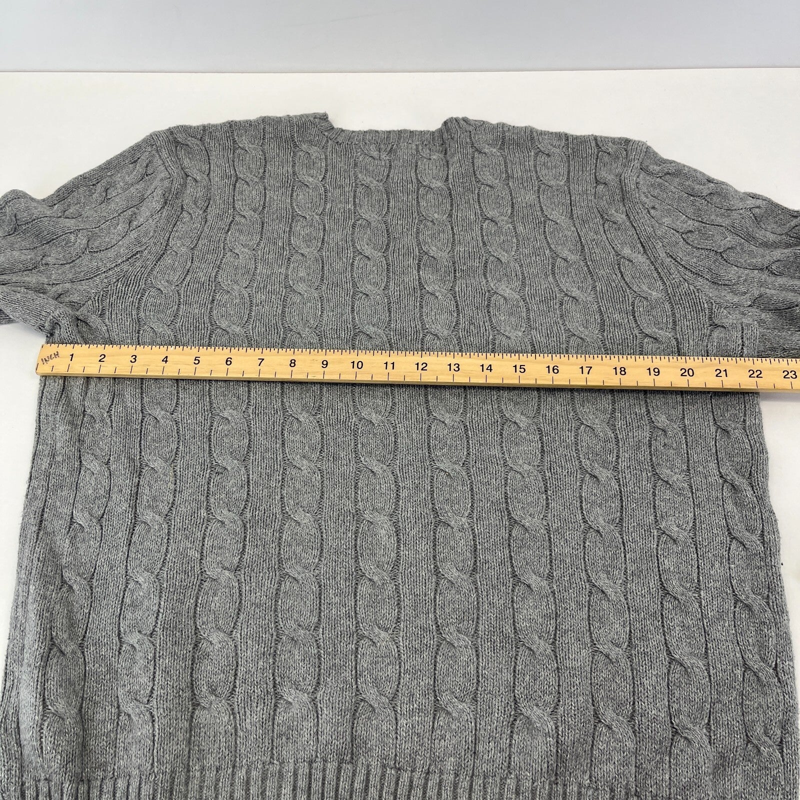Polo Ralph Lauren 100% Cotton Jumper Men's size M in Grey Crew Neck Sweater