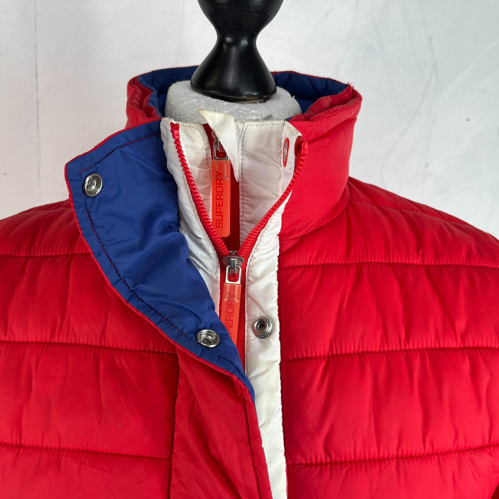 Superdry Original Fuji Jacket Coat Women’s size 14 Quilted Red Warm Ladies