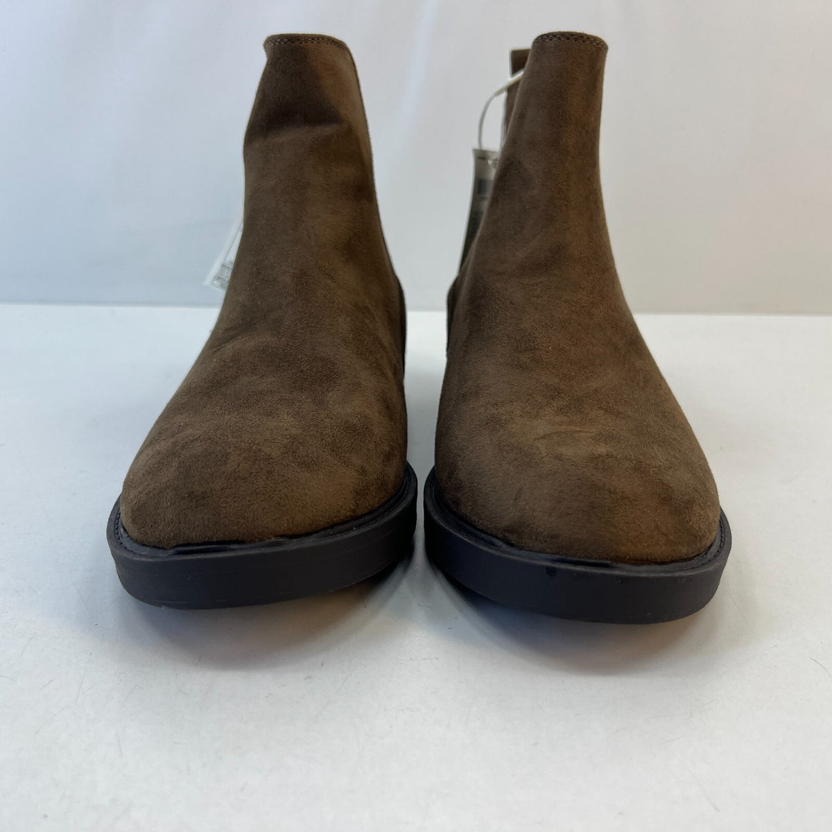 M&S Women’s Vegan Faux Suede Almond Toe Ankle Chelsea Boots Brown UK 5 EU 38