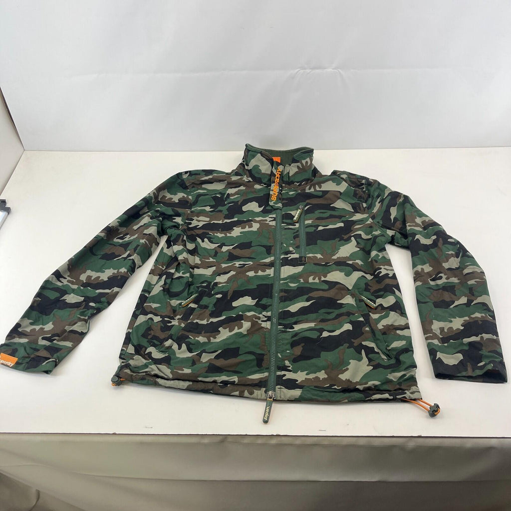 Super Dry Professional The Windhiker size Large Camo Green Light Jacket Coat