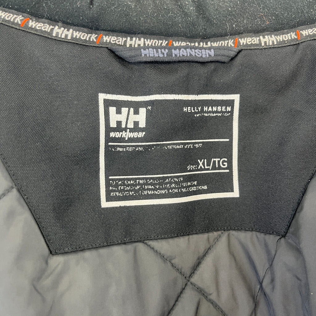 Helly Hansen Workwear Jacket Men's size XL Black Chore Coat Quilt Lined