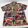 Oh Snap! Drill Clothing Co Shirt Men's size XL 90s Comic Pop Art Button-Up