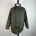 Claydon Insulated Wax Jacket Mens Medium Green Full Zip Hunting Country Cotton