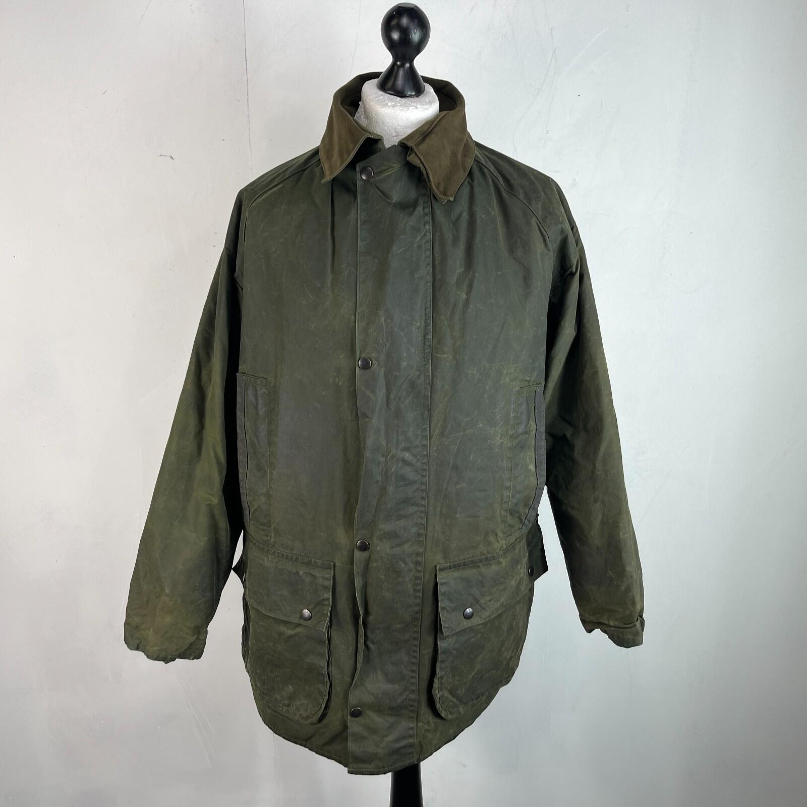 Claydon Insulated Wax Jacket Mens Medium Green Full Zip Hunting Country Cotton