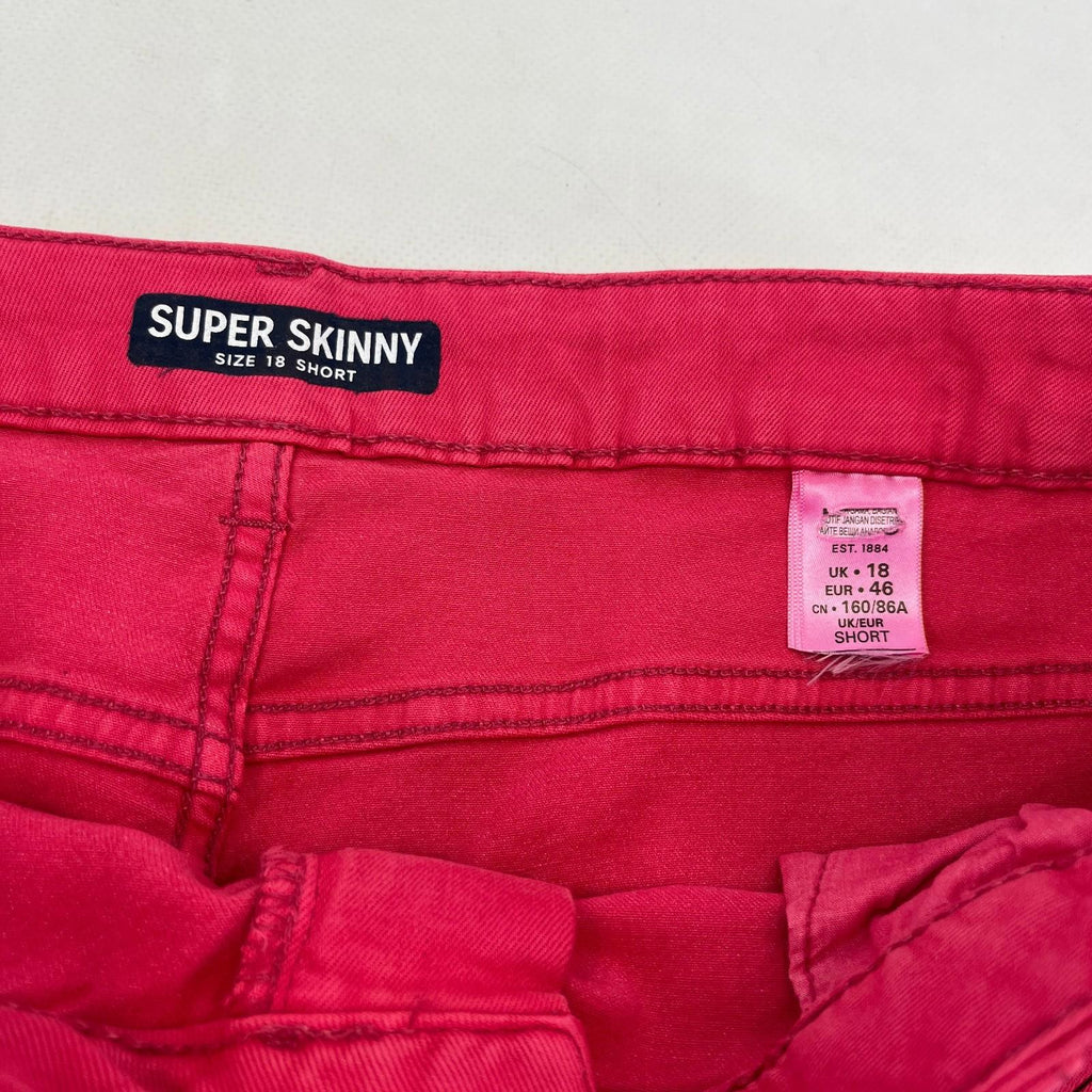 Marks & Spencer Bright Pink Super Skinny Jeans - UK size 18S - BNWOT